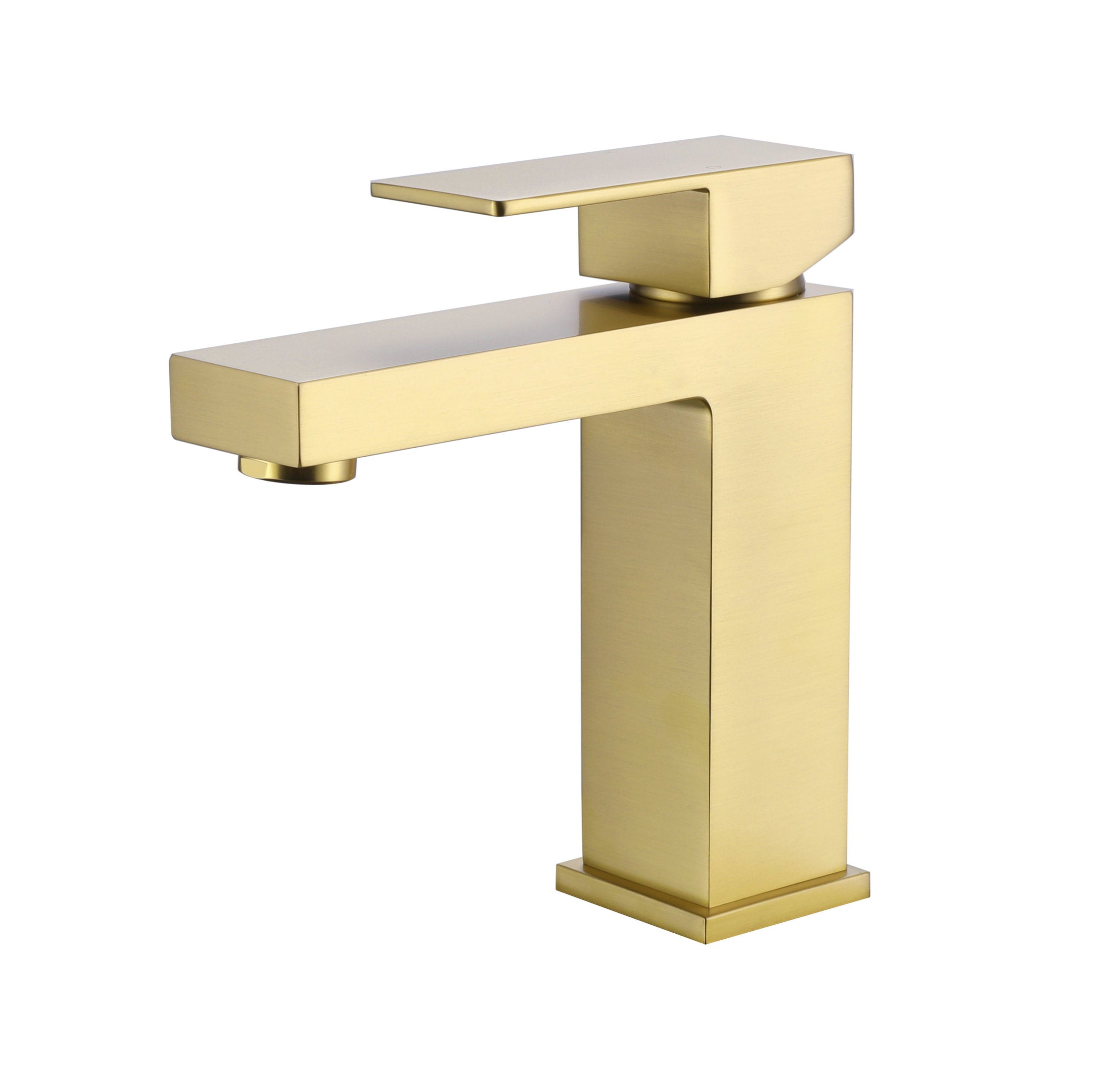 Novo Nicole Brushed Brass Gold Solid Brass Mono Basin Mixer Tap