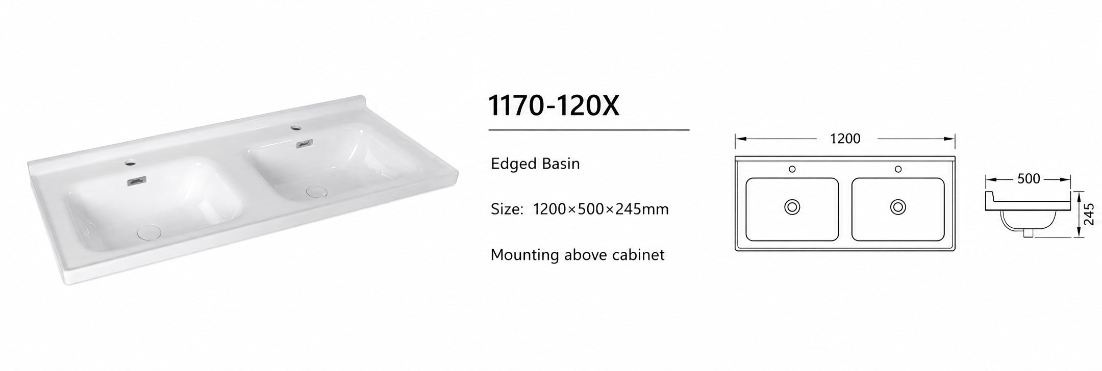 1170-120 1200mm Oak Wood Single Draw Wall Hung Bathroom Vanity unit with WoodenFrame Inc Nano Glazed Ceramic Basin