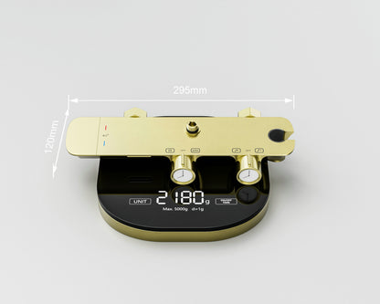 Novo Timeless Thermostatic Brushed Brass Modern Mixer Shower System 4-Function Solid Brass