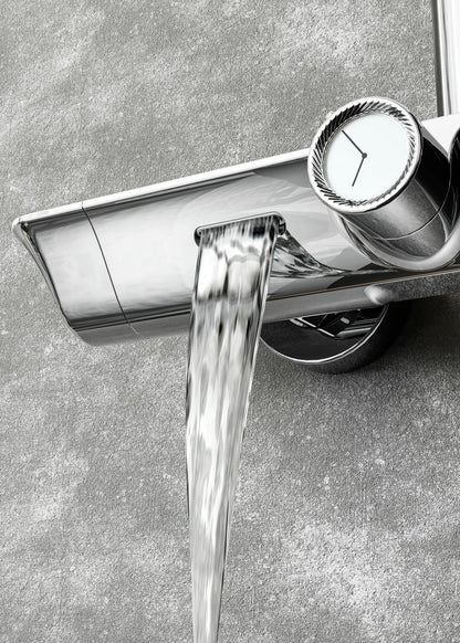 Novo Timeless  Chrome Thermostatic Modern Mixer Shower System 4-Function Solid Brass