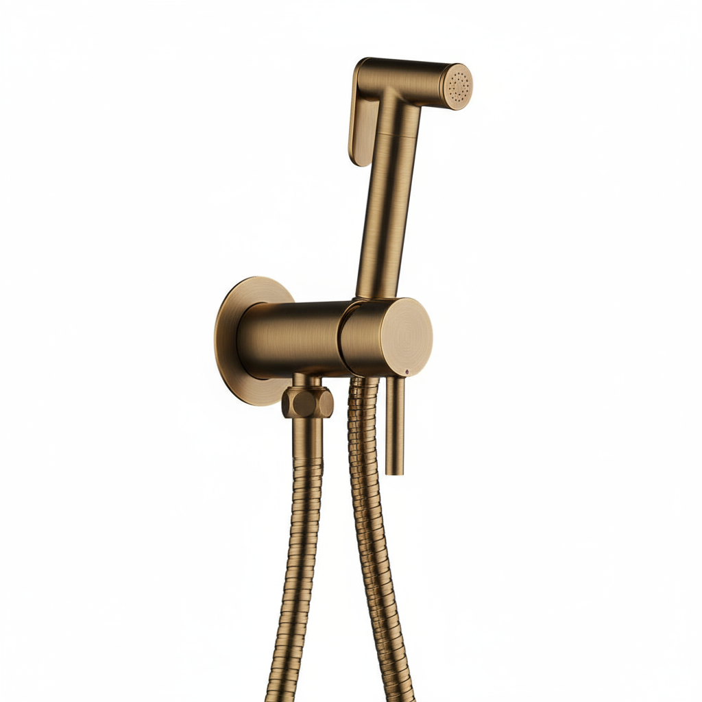 Novo Concealed  Bidet Mixing Doutche Set Brushed Bronze