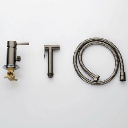 Novo Concealed  Bidet Mixing Doutche Set Gunmetal
