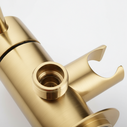 Novo Concealed  Bidet Mixing Doutche Set Brushed Brass