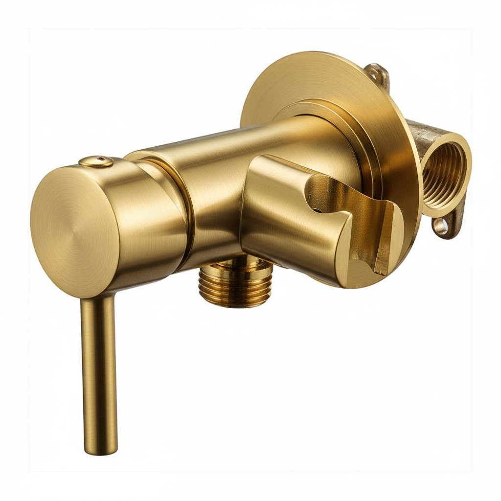 Novo Concealed  Bidet Mixing Doutche Set Brushed Brass