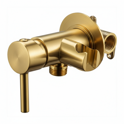 Novo Concealed  Bidet Mixing Doutche Set Brushed Brass
