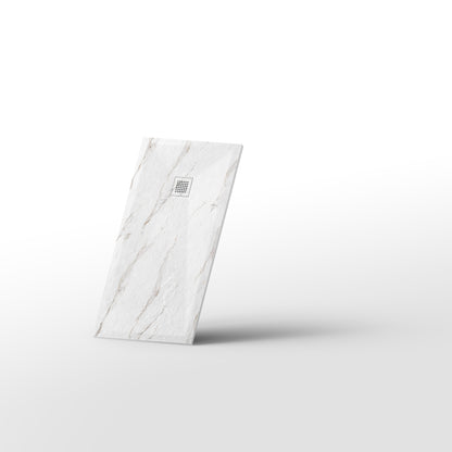 Novo 3D Marble Series 1200x800 Slate Stone 30mm Shower Tray with  Waste System