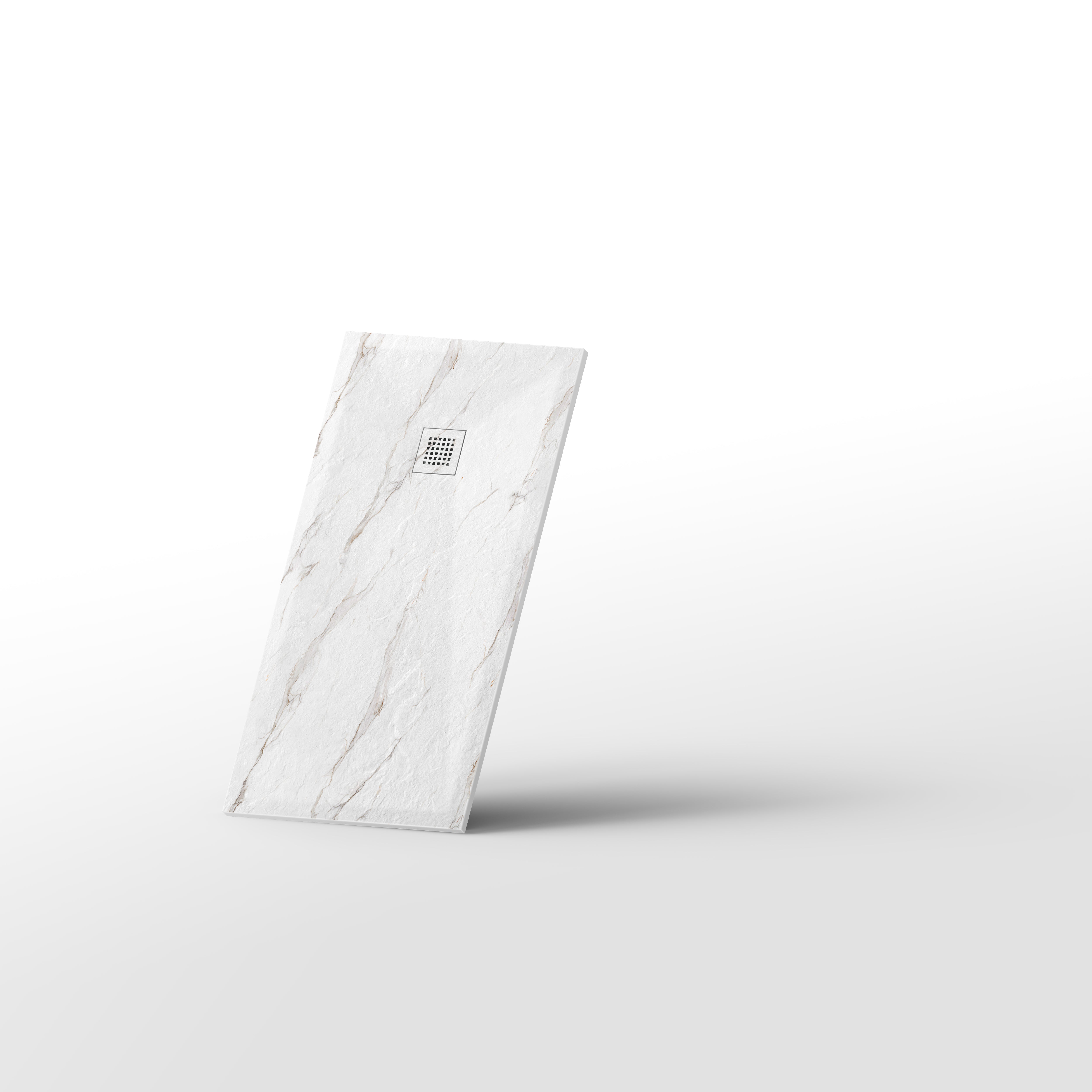 Novo 3D Marble Series 1200x800 Slate Stone 30mm Shower Tray with  Waste System