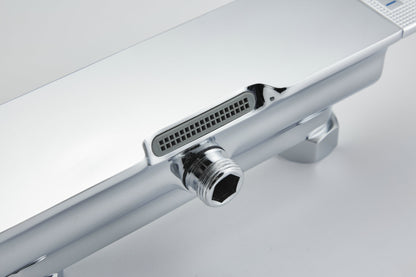 Novo Edge Chrome  Modern Mixer Shower System 3-Function Solid Brass