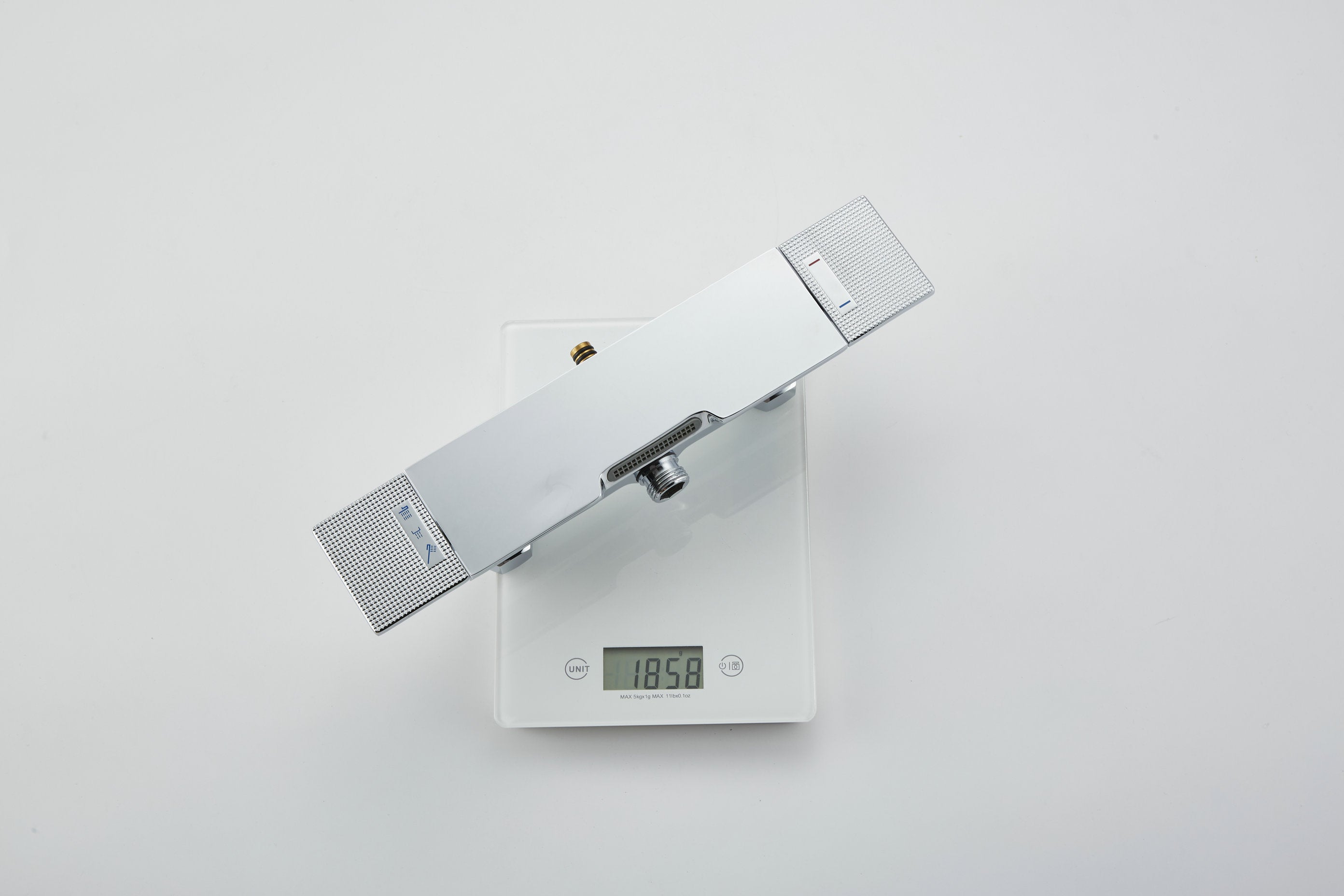 Novo Edge Chrome  Modern Mixer Shower System 3-Function Solid Brass