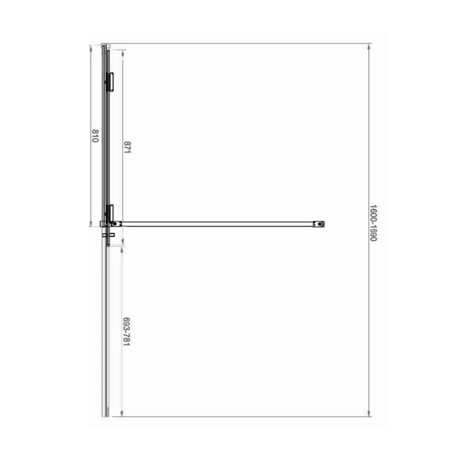 Monolux 8mm Easy Clean 2m Tall Sliding or Wetroom Shower Door & Optional Side Panel - Chrome