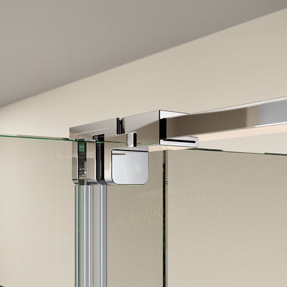 Monolux 8mm Easy Clean 2m Tall Sliding or Wetroom Shower Door & Optional Side Panel - Chrome