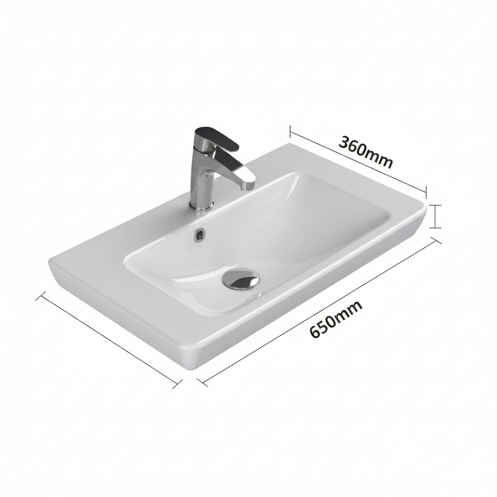 Novo Porto 650mm Cashmere Metallic 2-Door Floorstanding Vanity unit with Nano Glazed Ceramic Basin