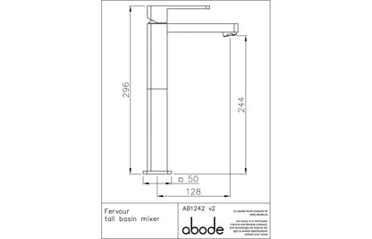 Abode Fervour Tall Basin Mixer - Chrome