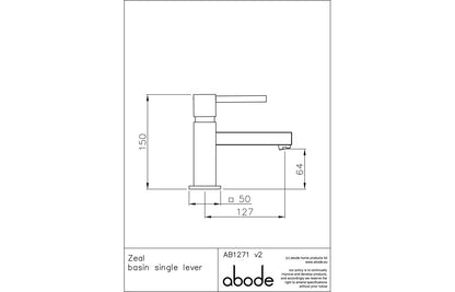 Abode Zeal Basin Monobloc - Chrome