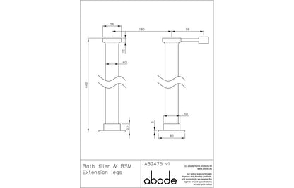 Abode Sentiment Bath Filler & BSM Extension Legs - Chrome