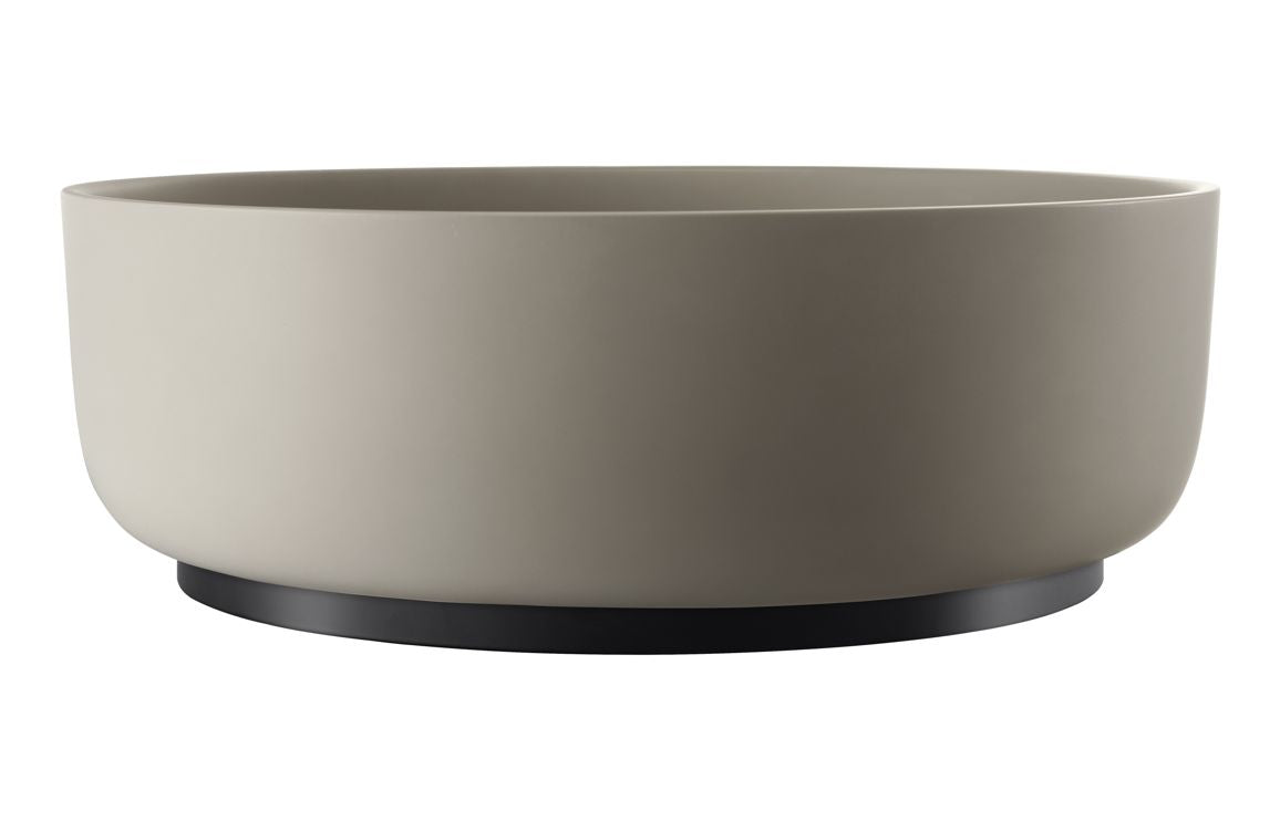 Abode Cava Round Basin Plinth - Matt Black