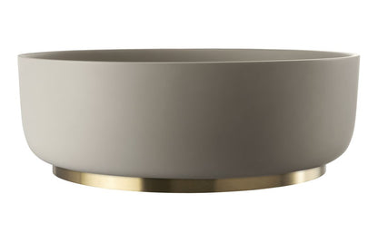 Abode Cava Round Basin Plinth - Brushed Brass