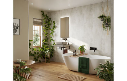 Abode Aquip Wall Mounted Basin / Bath Mixer - Matt Black