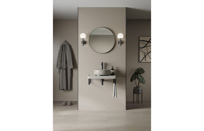 Abode Cava Round Basin Plinth - Matt Black