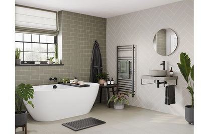 Abode Cava Round Basin Plinth - Matt Black