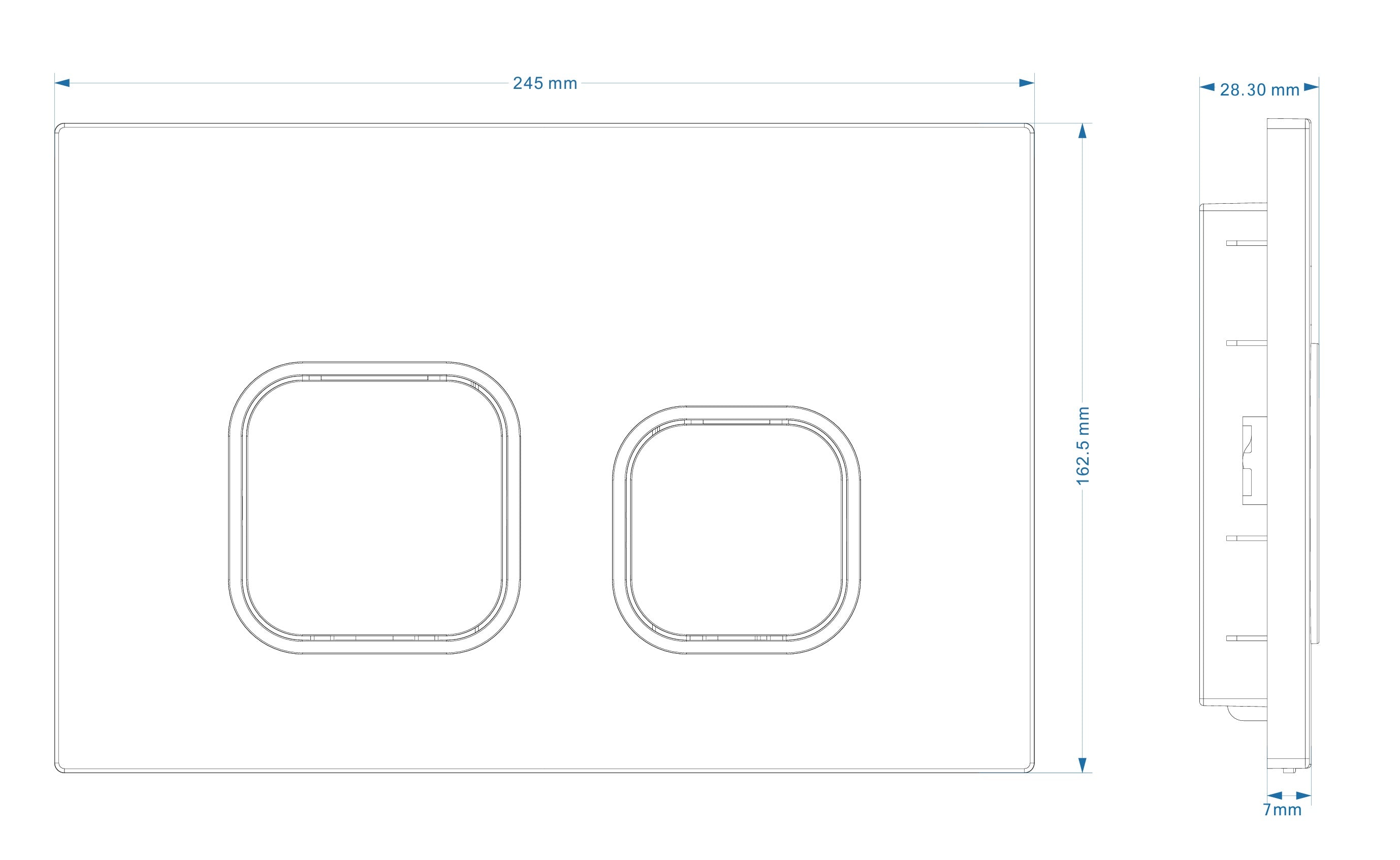 Novo Dual Flush Plate ABS-Chrome