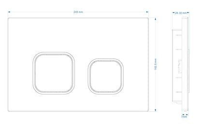 Novo Dual Flush Plate ABS-Chrome