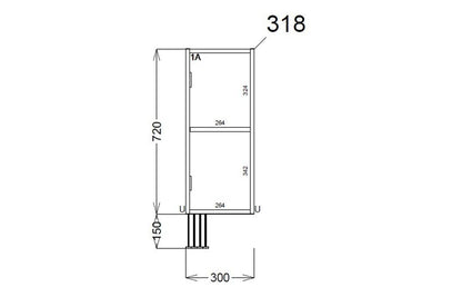 Alba 1542mm Basin, WC & 1 Door Unit Pack - Matt Graphite Grey