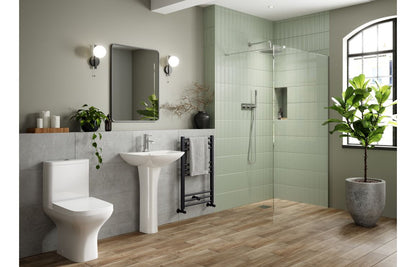 Cedawood  Short Projection Close Coupled Open Back WC & Soft Close Seat