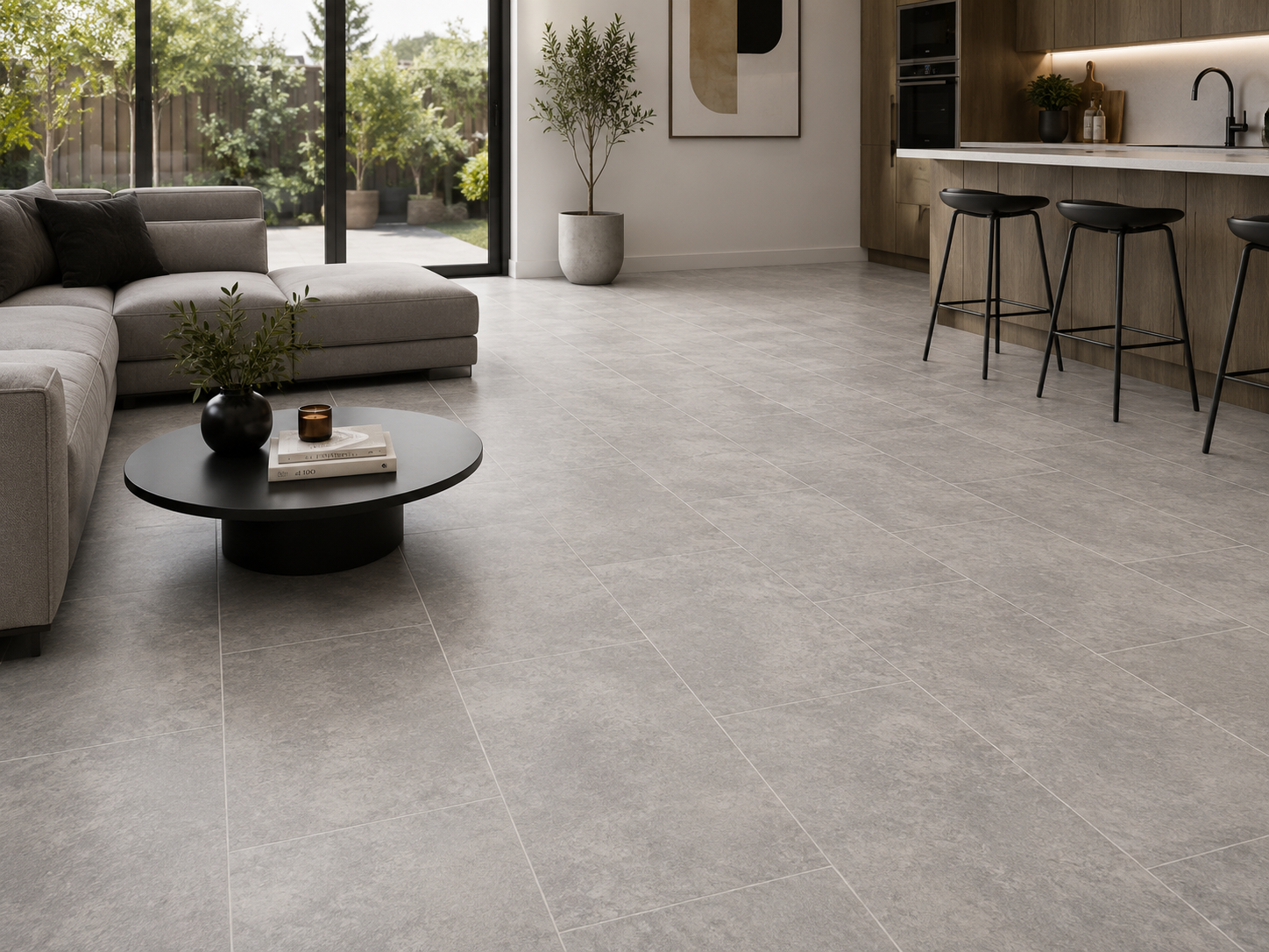 Luxury Graphite Grey 300x600x5.5 Waterproof Luxury Click Vinyl Flooring
