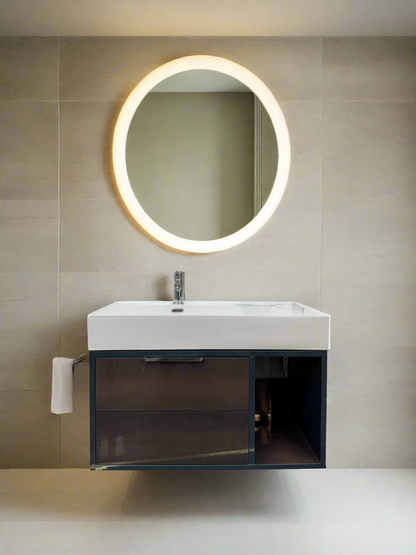 Novo Frame 1190-80 Luxe Multi 2 Draw Vanity & Nano Glazed Ceramic Basin