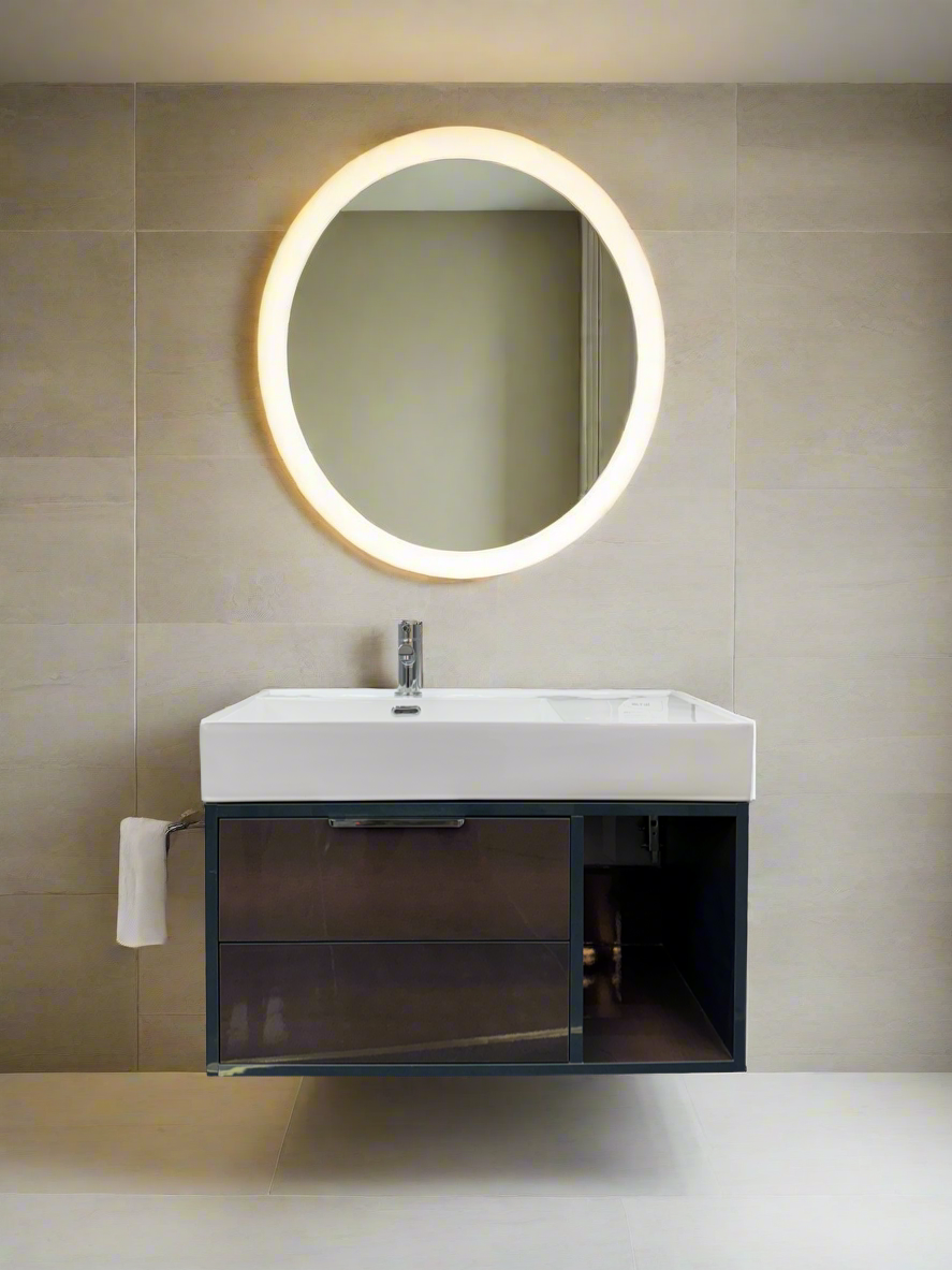 Novo Frame 1190-80 Luxe Multi 2 Draw Vanity & Nano Glazed Ceramic Basin