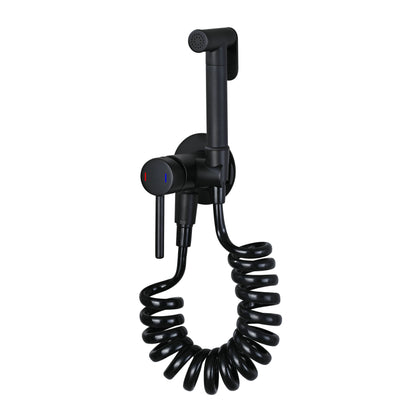 Novo Concealed  Bidet Mixing Doutche Set Matt Black