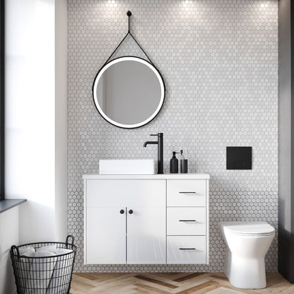 NV Round LED Hanging Mirror