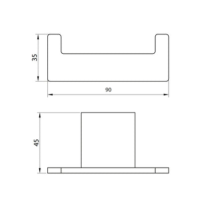 Monza Robe Hook Brushed Bronze