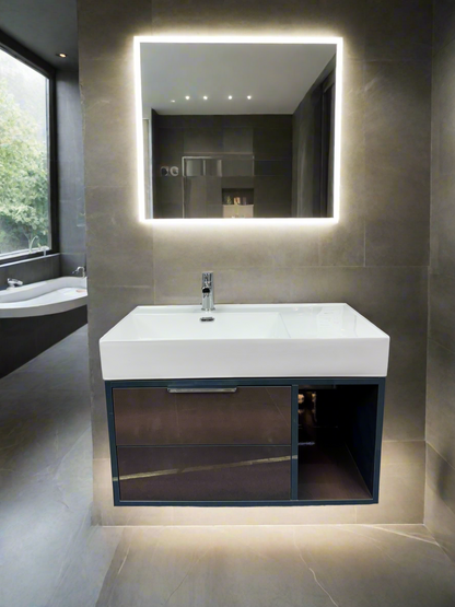 Novo Frame 1190-80 Luxe Multi 2 Draw Vanity & Nano Glazed Ceramic Basin