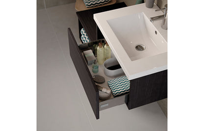 Carya 300mm 2 Door Wall Hung Tall Unit - Graphitewood