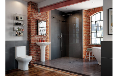 Cedawood  Short Projection Close Coupled Open Back WC & Soft Close Seat