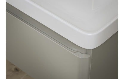 Costline  350mm Wall Hung 1 Door Tall Unit - Matt Latte