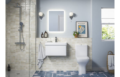 Costline  350mm Wall Hung 1 Door Tall Unit - Matt White