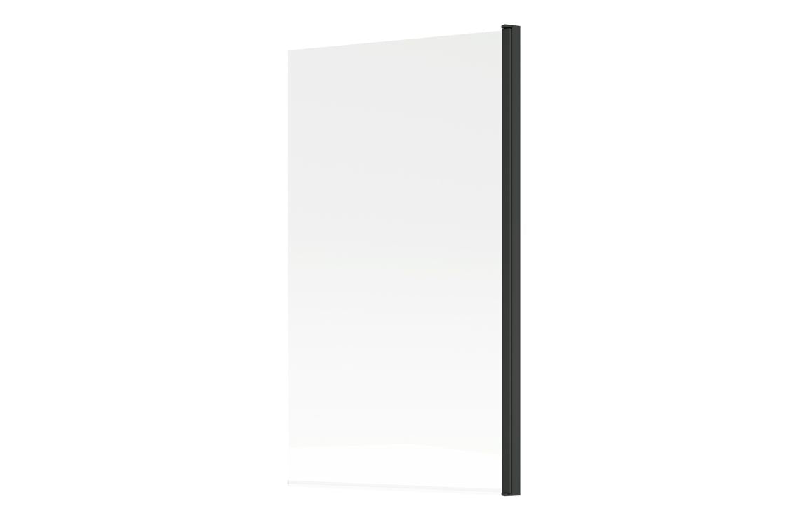 Single Straight Bath Screen - Black
