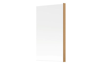 Single Straight Bath Screen - Brushed Bronze