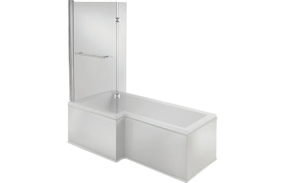 Navarre L Shape SUPERCAST 1700x850x560mm 0TH Shower Bath Pack
