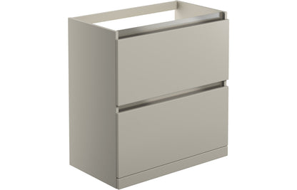 Carya 800mm 2 Drawer Floor Standing Basin Unit (No Top) - Latte