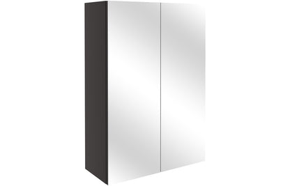 Alba 600mm Mirrored Wall Unit - Matt Graphite Grey