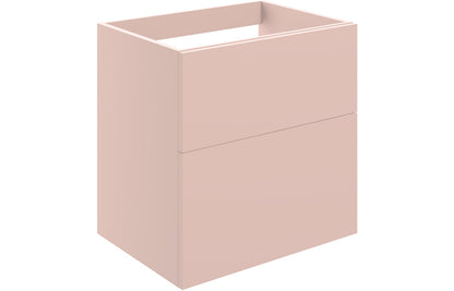 NEST 590mm Wall Hung 2 Drawer Basin Unit (No Top) - Matt Antique Rose