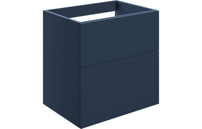 NEST 590mm Wall Hung 2 Drawer Basin Unit (No Top) - Matt Deep Blue