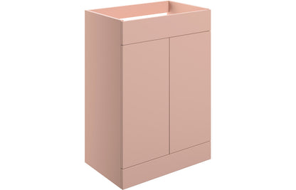 NEST 590mm Floor Standing 2 Door Basin Unit (No Top) - Matt Antique Rose