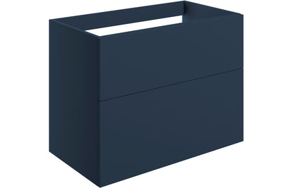 NEST 790mm Wall Hung 2 Drawer Basin Unit (No Top) - Matt Deep Blue