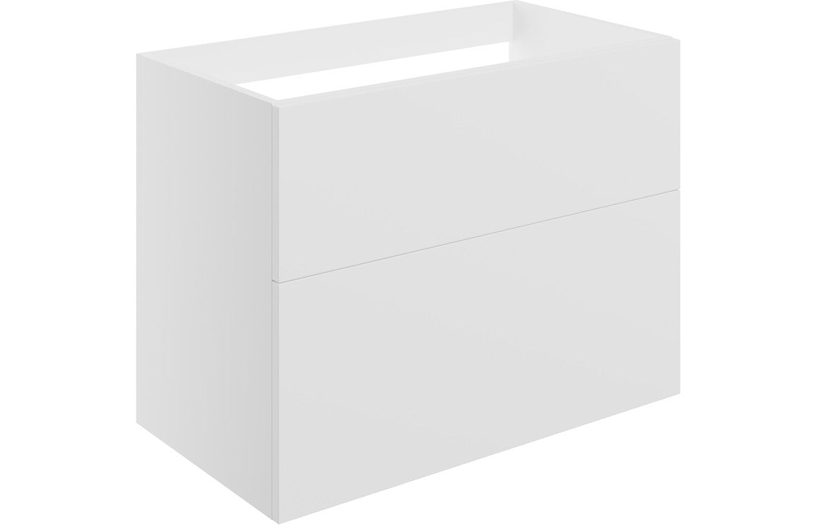 NEST 790mm Wall Hung 2 Drawer Basin Unit (No Top) - Matt White
