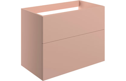 NEST 790mm Wall Hung 2 Drawer Basin Unit (No Top) - Matt Antique Rose